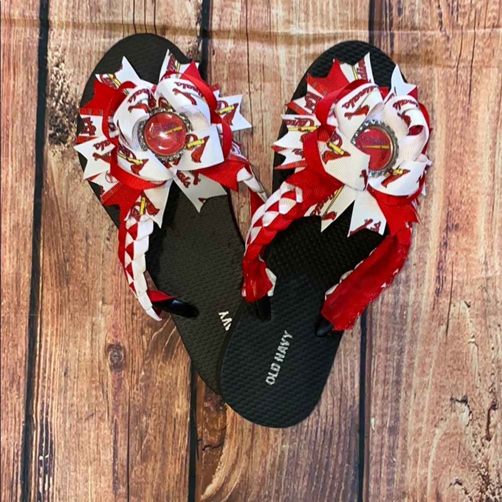 STL Cardinals Flip Flops